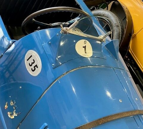 Inspiration behind SS25, a vintage blue car 